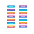 Set of modern buttons for web site and ui. Royalty Free Stock Photo